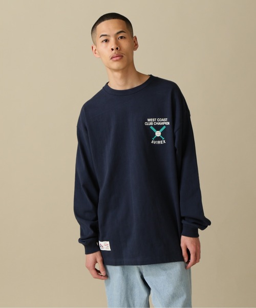 AVIREX（アヴィレックス）の「BASE BALL CLUB T-SHIRT / ベースボール クラブ Tシャツ / 長袖 / AVIREX / アヴィレックス（Tシャツ/カットソー・メンズ・ネイビー/グリーン/ホワイト/グレー系その他3・2XL/L/M/XL）」の14枚目の写真