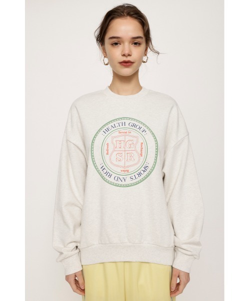 SLY(スライ)の「EMBLEM SWEATSHIRTS エンブレム スウェット プルオーバー(スウェット・レディース・杢グレー/ネイビー・FREE)」の15枚目の写真