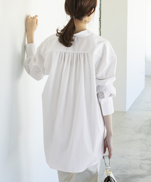 NOBLE ノーブル イージーケアオーバーシャツ 白 追加》イージーケア