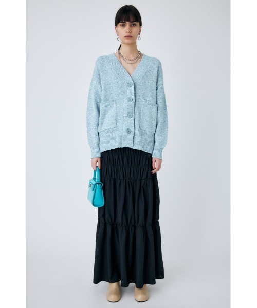 MOUSSY(マウジー)の「BLURRY COLOR KNIT カーディガン(カーディガン/ボレロ・レディース・ライトブルー/オレンジ/カーキ・FREE)」の5枚目の写真