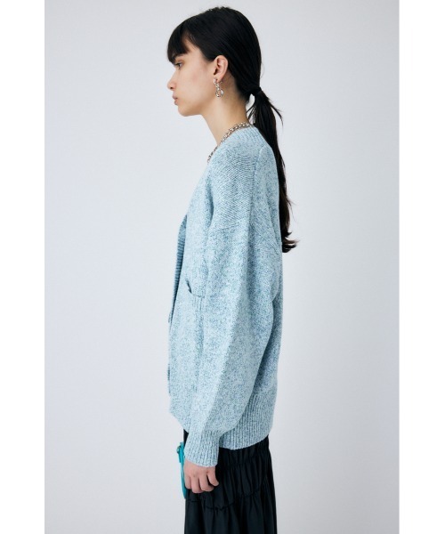 MOUSSY(マウジー)の「BLURRY COLOR KNIT カーディガン(カーディガン/ボレロ・レディース・ライトブルー/オレンジ/カーキ・FREE)」の6枚目の写真
