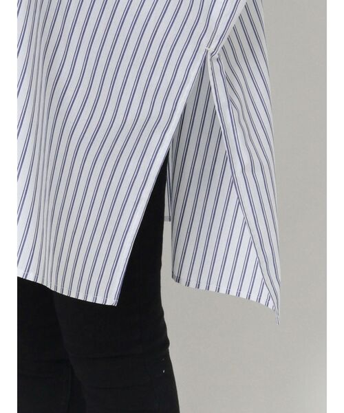 MURUA（ムルーア）の「ブロッキングストライプシャツ（シャツ/ブラウス・レディース・ホワイト/ブルー・FREE）」の10枚目の写真