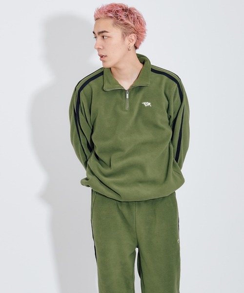 FCMM(エフシーエムエム)の「【日本限定アイテム】FLEECE LINED HALF ZIP/フリースラインハーフジップ(スウェット・メンズ・ネイビー/グリーン/アイボリー・LARGE/MEDIUM)」の10枚目の写真