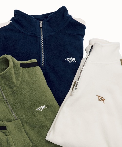 FCMM(エフシーエムエム)の「【日本限定アイテム】FLEECE LINED HALF ZIP/フリースラインハーフジップ(スウェット・メンズ・ネイビー/グリーン/アイボリー・LARGE/MEDIUM)」の19枚目の写真