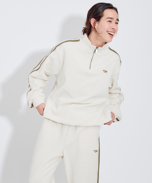 FCMM(エフシーエムエム)の「【日本限定アイテム】FLEECE LINED HALF ZIP/フリースラインハーフジップ(スウェット・メンズ・ネイビー/グリーン/アイボリー・LARGE/MEDIUM)」の5枚目の写真