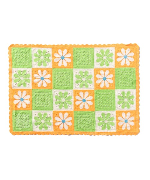 Casselini（キャセリーニ）の「Casselini HOME(キャセリーニ ホーム)クロシェマルチカバー（クッション/クッションカバー・レディース・ネイビー/オレンジ・FREE）」の8枚目の写真