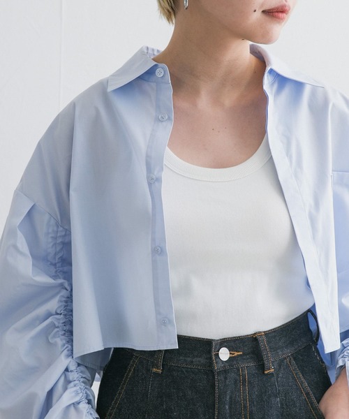 KBF（ケイビーエフ）の「illi　カップインUネックタンクトップ（タンクトップ・レディース・オレンジ系その他/オフホワイト/チャコールグレー・ONE）」の4枚目の写真