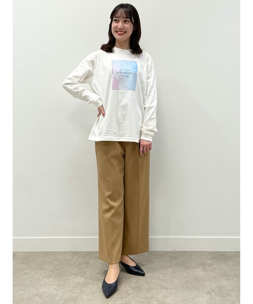 Reflect(リフレクト)の「【WORLD for the World/洗える】マーブルロングスリーブTシャツ(Tシャツ/カットソー・レディース・アイボリー・09)」の14枚目の写真