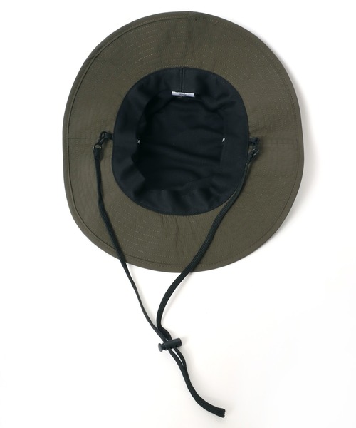 UNIVERSAL OVERALL(ユニバーサルオーバーオール)の「UNIVERSAL OVERALL/ユニバーサルオーバーオール Nylon Safari Hat/ナイロン サファリハット/アドベンチャーハット/バケットハット/ワンポイントロゴハット(ハット・メンズ・ブラック/ダークグリーン/ブラウン・FREE)」の11枚目の写真