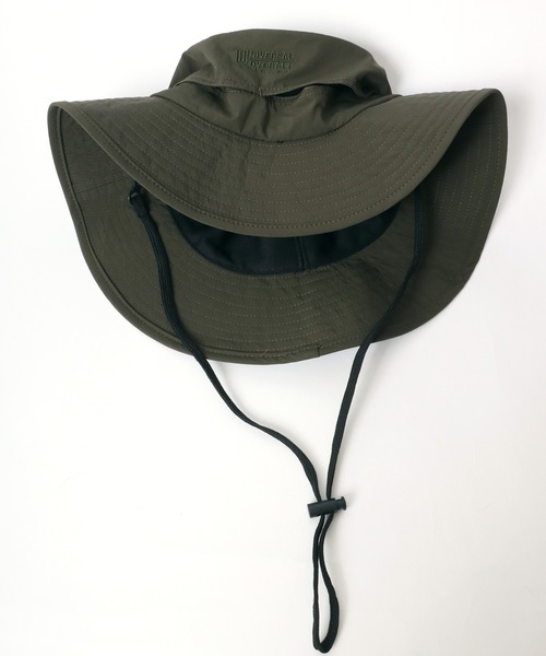 UNIVERSAL OVERALL(ユニバーサルオーバーオール)の「UNIVERSAL OVERALL/ユニバーサルオーバーオール Nylon Safari Hat/ナイロン サファリハット/アドベンチャーハット/バケットハット/ワンポイントロゴハット(ハット・メンズ・ブラック/ダークグリーン/ブラウン・FREE)」の8枚目の写真