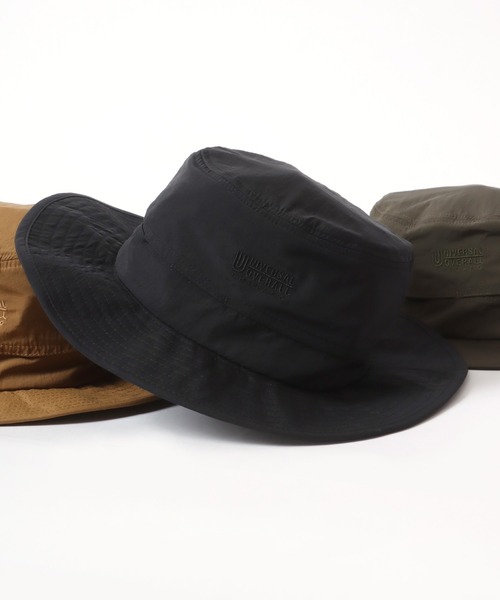 UNIVERSAL OVERALL(ユニバーサルオーバーオール)の「UNIVERSAL OVERALL/ユニバーサルオーバーオール Nylon Safari Hat/ナイロン サファリハット/アドベンチャーハット/バケットハット/ワンポイントロゴハット(ハット・メンズ・ブラック/ダークグリーン/ブラウン・FREE)」の14枚目の写真