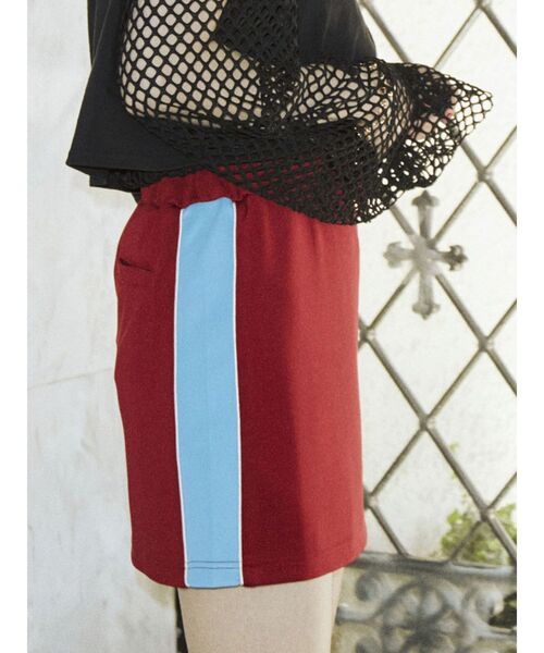 jouetie（ジュエティ）の「サイドラインミニスカート（スカート・レディース・ブラック/パープル/レッド・MEDIUM）」の3枚目の写真