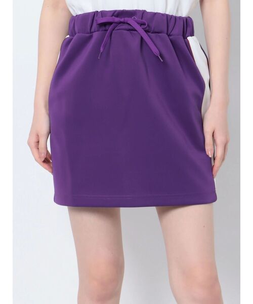 jouetie（ジュエティ）の「サイドラインミニスカート（スカート・レディース・ブラック/パープル/レッド・MEDIUM）」の4枚目の写真