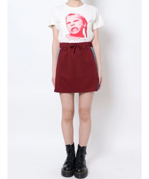 jouetie（ジュエティ）の「サイドラインミニスカート（スカート・レディース・ブラック/パープル/レッド・MEDIUM）」の15枚目の写真