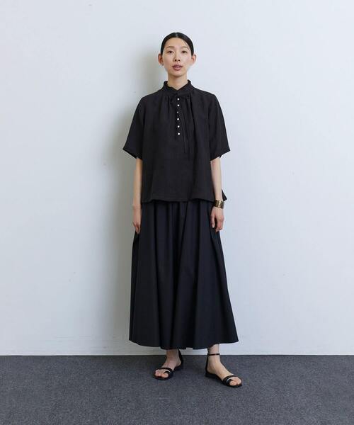 LOISIR（ロワズィール）の「グランジリネンブラウス二重フレアーカラー