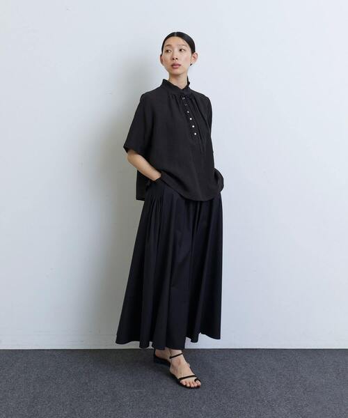 LOISIR グランジリネンブラウス二重フレアーカラーブラウス LOISIR（ロワズィール）の「グランジリネンブラウス二重フレアー
