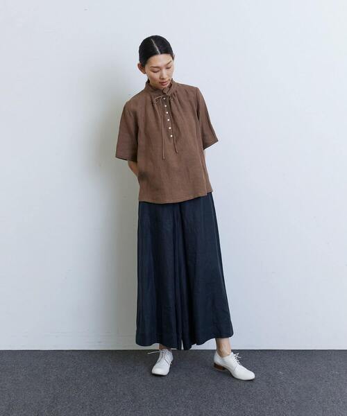 LOISIR グランジリネンブラウス二重フレアーカラーブラウス LOISIR（ロワズィール）の「グランジリネンブラウス二重フレアー