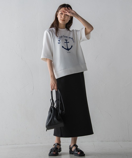 socolla(ソコラ)の「【socolla】【WEB別注】ダンボールストレートスカート(スカート・レディース・ブラック/ブルー/ベージュ・M)」の14枚目の写真