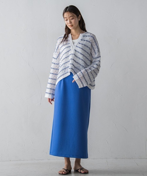 socolla(ソコラ)の「【socolla】【WEB別注】ダンボールストレートスカート(スカート・レディース・ブラック/ブルー/ベージュ・M)」の22枚目の写真