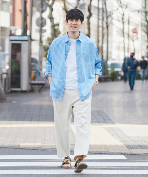 B.C STOCK(ベーセーストック)の「ドゥースリネン オックスワイドパンツ(その他パンツ・メンズ・アイボリー/ブラウン/チャコールグレー・SMALL/MEDIUM/LARGE)」の4枚目の写真