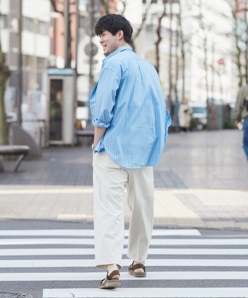 B.C STOCK(ベーセーストック)の「ドゥースリネン オックスワイドパンツ(その他パンツ・メンズ・アイボリー/ブラウン/チャコールグレー・SMALL/MEDIUM/LARGE)」の5枚目の写真