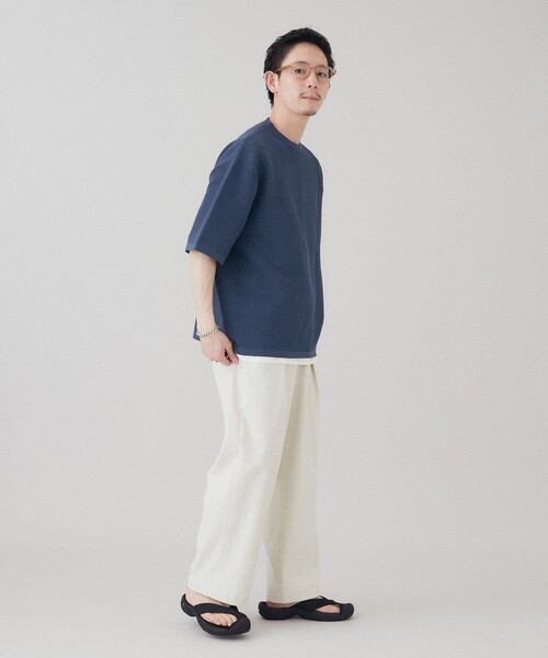 B.C STOCK(ベーセーストック)の「ドゥースリネン オックスワイドパンツ(その他パンツ・メンズ・アイボリー/ブラウン/チャコールグレー・SMALL/MEDIUM/LARGE)」の8枚目の写真