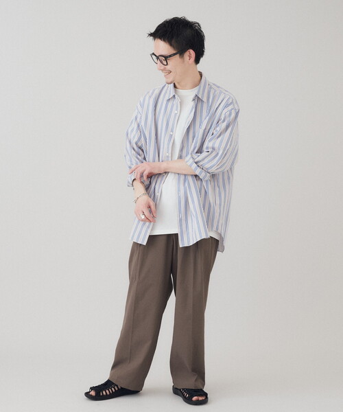 B.C STOCK(ベーセーストック)の「ドゥースリネン オックスワイドパンツ(その他パンツ・メンズ・アイボリー/ブラウン/チャコールグレー・SMALL/MEDIUM/LARGE)」の16枚目の写真