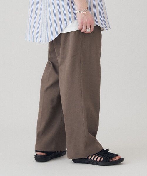 B.C STOCK(ベーセーストック)の「ドゥースリネン オックスワイドパンツ(その他パンツ・メンズ・アイボリー/ブラウン/チャコールグレー・SMALL/MEDIUM/LARGE)」の20枚目の写真