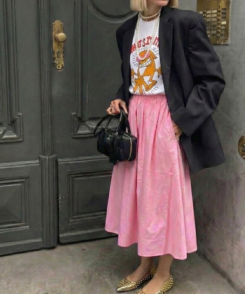 Bloom Closet(ブルームクローゼット)の「コットンローンPINKフレアスカート(スカート・レディース・ピンク・LARGE/MEDIUM)」の7枚目の写真