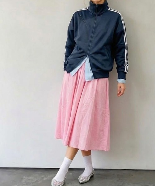 Bloom Closet(ブルームクローゼット)の「コットンローンPINKフレアスカート(スカート・レディース・ピンク・LARGE/MEDIUM)」の4枚目の写真