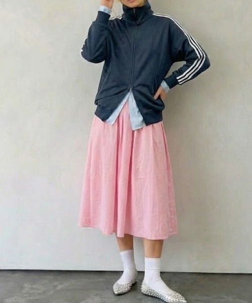 Bloom Closet(ブルームクローゼット)の「コットンローンPINKフレアスカート(スカート・レディース・ピンク・LARGE/MEDIUM)」の3枚目の写真