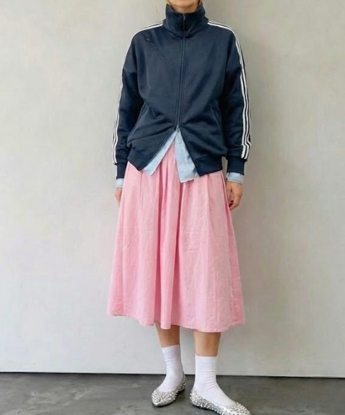 Bloom Closet(ブルームクローゼット)の「コットンローンPINKフレアスカート(スカート・レディース・ピンク・LARGE/MEDIUM)」の2枚目の写真