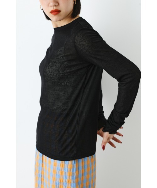 RODEO CROWNS WIDE BOWL(ロデオクラウンズワイドボウル)の「ポイントメローシアートップス(Tシャツ/カットソー・レディース・ライトブルー/ブラック/オレンジ系その他・FREE)」の11枚目の写真