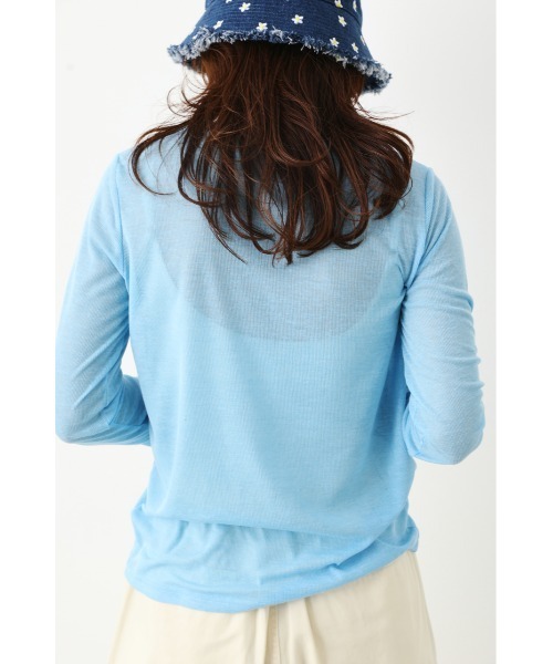 RODEO CROWNS WIDE BOWL(ロデオクラウンズワイドボウル)の「ポイントメローシアートップス(Tシャツ/カットソー・レディース・ライトブルー/ブラック/オレンジ系その他・FREE)」の9枚目の写真