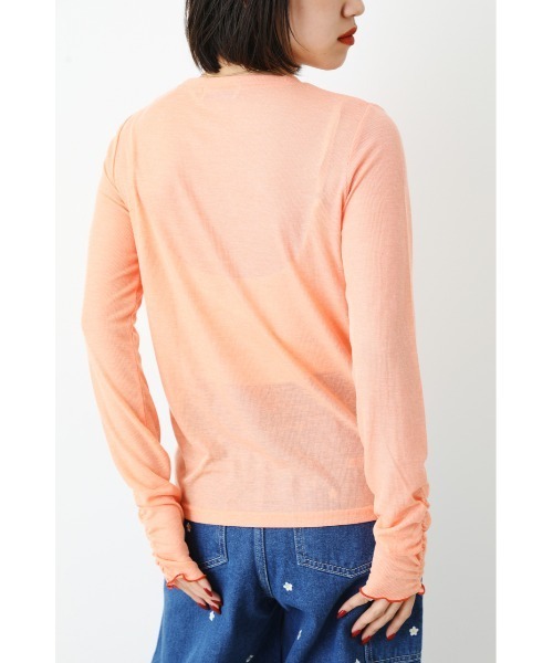 RODEO CROWNS WIDE BOWL(ロデオクラウンズワイドボウル)の「ポイントメローシアートップス(Tシャツ/カットソー・レディース・ライトブルー/ブラック/オレンジ系その他・FREE)」の12枚目の写真