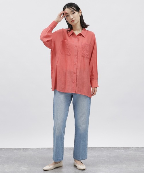 LAKOLE（ラコレ）の「ベーシックシアーシャツ / 188194（シャツ/ブラウス・レディース・ピンク/ブラウン系その他/オフホワイト/ブラック・SMALL/MEDIUM）」の13枚目の写真