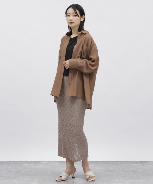 LAKOLE（ラコレ）の「ベーシックシアーシャツ / 188194（シャツ/ブラウス・レディース・ピンク/ブラウン系その他/オフホワイト/ブラック・SMALL/MEDIUM）」の15枚目の写真