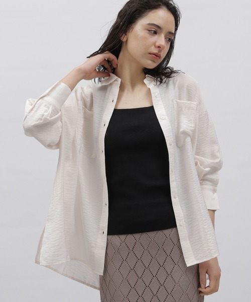 LAKOLE（ラコレ）の「ベーシックシアーシャツ / 188194（シャツ/ブラウス・レディース・ピンク/ブラウン系その他/オフホワイト/ブラック・SMALL/MEDIUM）」の18枚目の写真