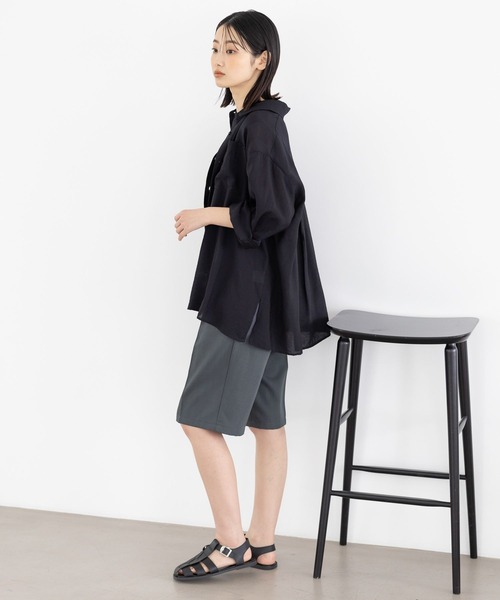 LAKOLE（ラコレ）の「ベーシックシアーシャツ / 188194（シャツ/ブラウス・レディース・ピンク/ブラウン系その他/オフホワイト/ブラック・SMALL/MEDIUM）」の11枚目の写真