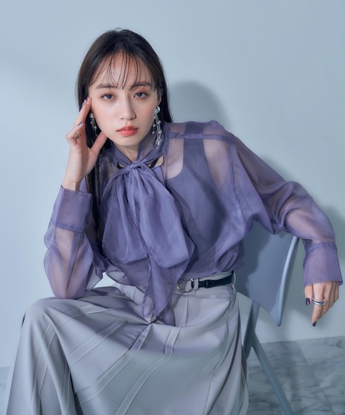 HARE（ハレ）の「シアーボウタイシャツ(HARE)（シャツ/ブラウス）」 - WEAR