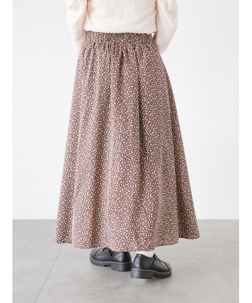 ehka sopo（エヘカソポ）の「小花柄フレアスカート（スカート・レディース・ブラック/ネイビー/ブラウン・ﾌﾘ-）」の3枚目の写真