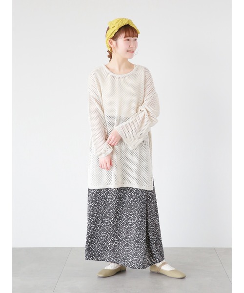 ehka sopo（エヘカソポ）の「小花柄フレアスカート（スカート・レディース・ブラック/ネイビー/ブラウン・ﾌﾘ-）」の10枚目の写真