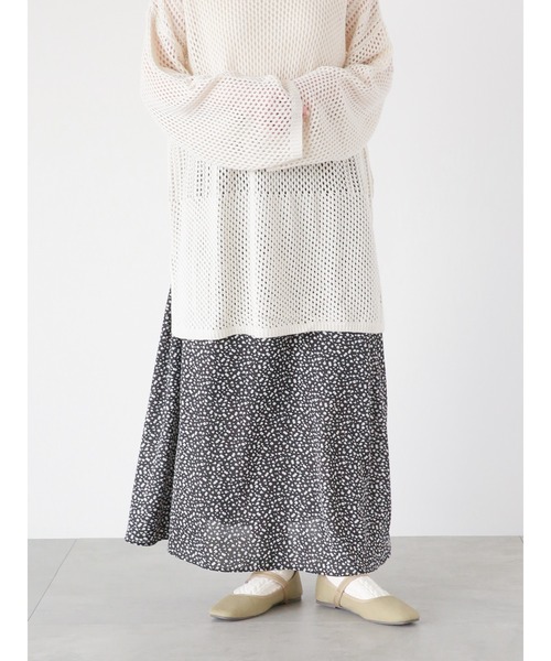 ehka sopo（エヘカソポ）の「小花柄フレアスカート（スカート・レディース・ブラック/ネイビー/ブラウン・ﾌﾘ-）」の15枚目の写真