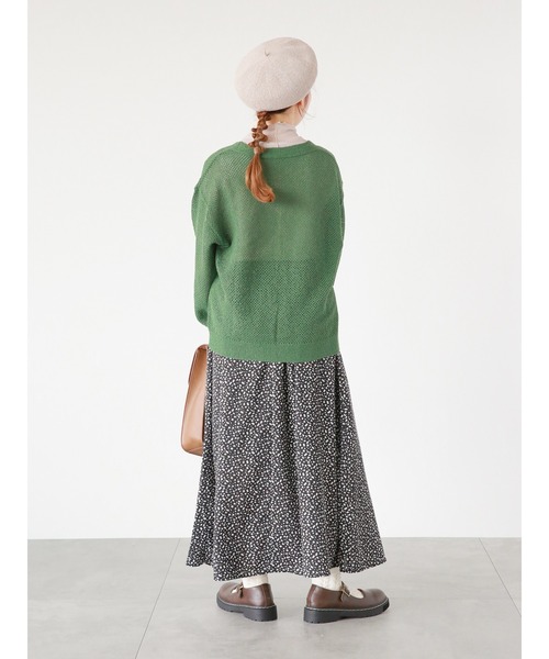 ehka sopo（エヘカソポ）の「小花柄フレアスカート（スカート・レディース・ブラック/ネイビー/ブラウン・ﾌﾘ-）」の20枚目の写真