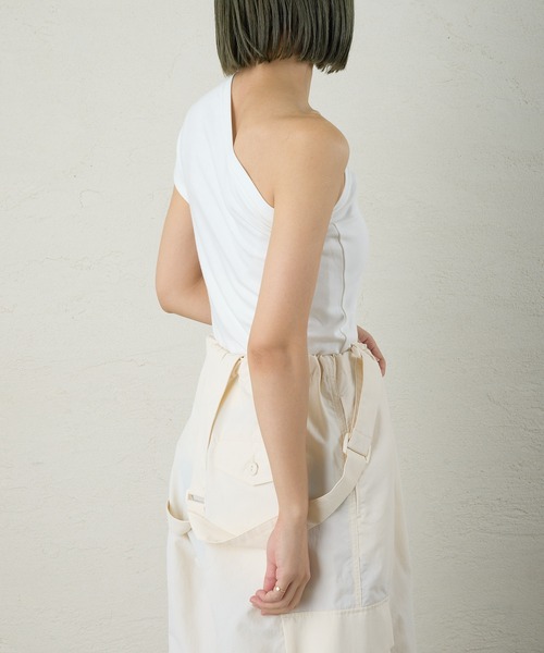 Omekashi(オメカシ)の「【earthy_ 】ワンショルTシャツ(Tシャツ/カットソー・レディース・オフホワイト/ブラック・FREE)」の14枚目の写真