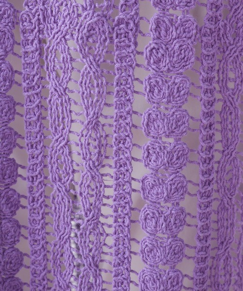 FURRY（ファーリー）の「カギ針切替レイヤードワンピース（ワンピース・レディース・パープル/ブラック・FREE）」の22枚目の写真