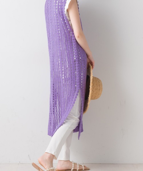 FURRY（ファーリー）の「カギ針切替レイヤードワンピース（ワンピース・レディース・パープル/ブラック・FREE）」の19枚目の写真