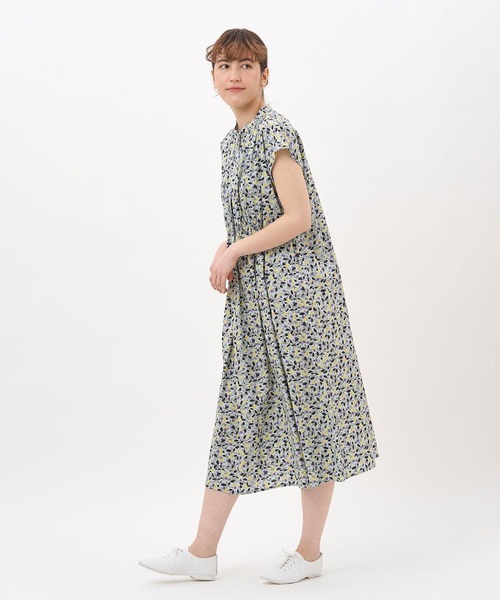 NIMES(ニーム)の「LIBERTY andrea シャーリングワンピース(ワンピース・レディース・レッド系その他/イエロー系その他・FREE)」の4枚目の写真