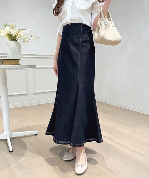 apres jour（アプレジュール）の「ハイウエストデニムマーメイドスカート【ZOZOTOWN限定アイテム】（デニムスカート・レディース・インディゴブルー/ブラック/ブルー系その他2・X-LARGE/SMALL/MEDIUM）」の3枚目の写真