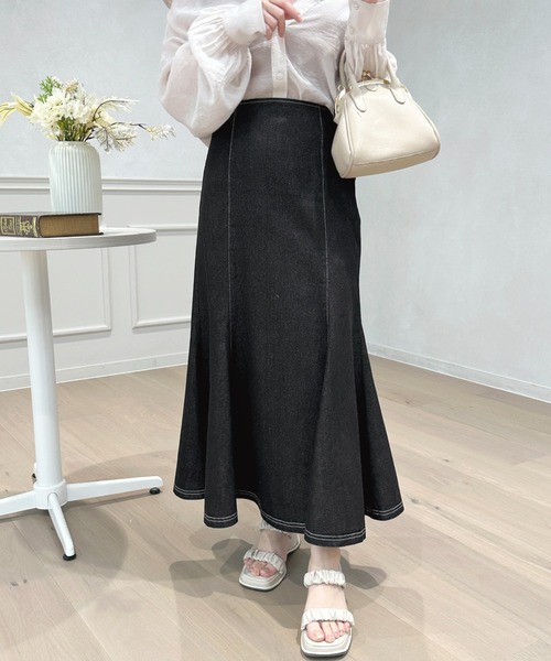 apres jour（アプレジュール）の「ハイウエストデニムマーメイドスカート【ZOZOTOWN限定アイテム】（デニムスカート・レディース・インディゴブルー/ブラック/ブルー系その他2・X-LARGE/SMALL/MEDIUM）」の8枚目の写真